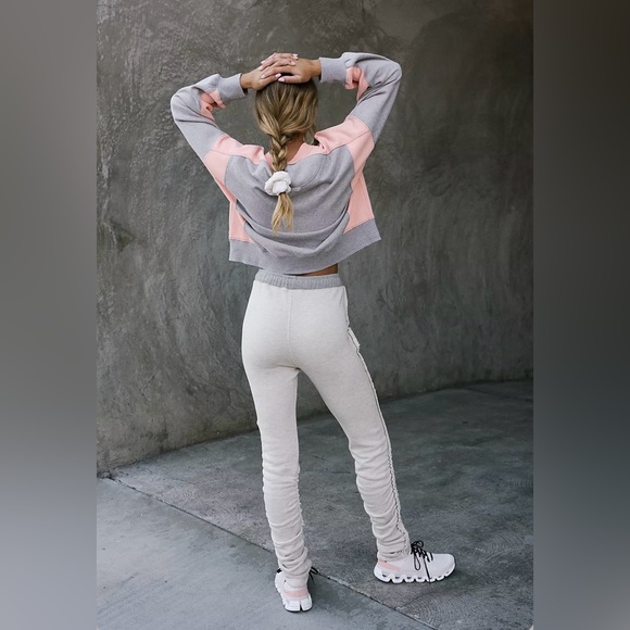 Closeout!▪️NWT Free People Start Up Pants in Heather Grey - Picture 4 of 7